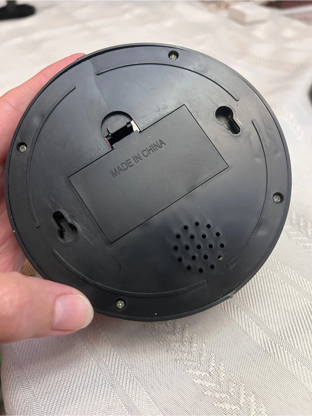 Black Dome Security Camera Cover / Faux Dome with Battery Light